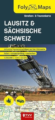FolyMaps Karte Lausitz & Sächsische Schweiz 1:250 000: Straßen- und Tourenkarte von Touristik-Verlag Vellmar