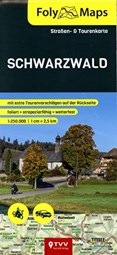 FolyMaps Karte Schwarzwald 1:250 000: Straßen- und Tourenkarte