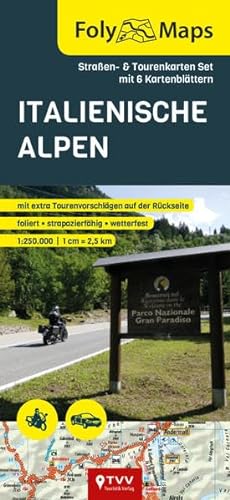 FolyMaps SET Italienische Alpen 1:250 000: Straßen- und Tourenkarten SET von Touristik-Verlag Vellmar