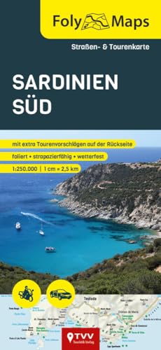 FolyMaps Sardinien Süd: Straßen- und Tourenkarte 1:250 000 von TVV Touristik-Verlag GmbH