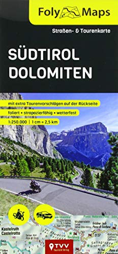 FolyMaps Südtirol Dolomiten 1:250 000: Straßen- und Tourenkarte