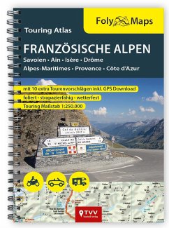 FolyMaps Touring Atlas Französische Alpen 1 : 250.000 von TVV Touristik Verlag