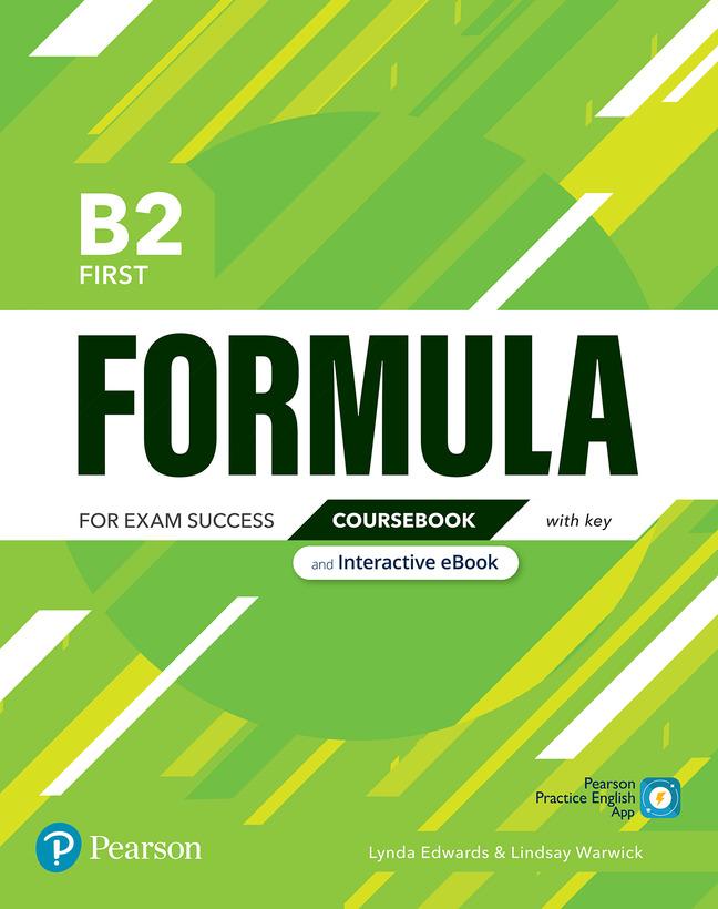 Formula B2 First Coursebook with key & eBook von Pearson