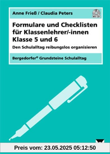 Formulare und Checklisten für Klassenlehrer/-innen Klasse 5 und 6, m. CD-ROM