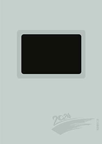 Foto-Malen-Basteln A4 silber gestanzt mit Folienprägung 2024: Fotokalender zum Selbstgestalten. Do-it-yourself Kalender mit festem Fotokarton und edler Folienprägung.