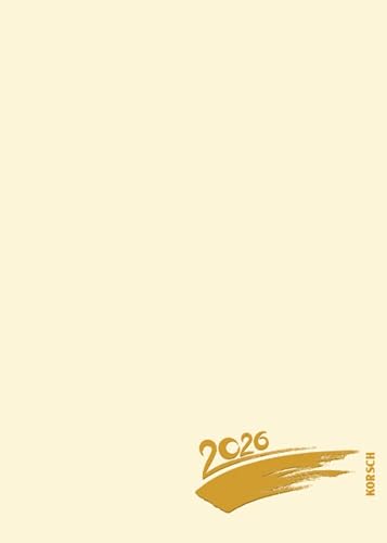 Foto-Malen-Basteln Bastelkalender A5 chamois 2026: Fotokalender zum Selbstgestalten. Aufstellbarer do-it-yourself Kalender mit festem Fotokarton und edler Folienprägung von Korsch Verlag