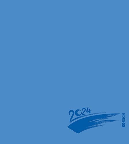 Foto-Malen-Basteln Bastelkalender blau 2024: Fotokalender zum Selbstgestalten. Do-it-yourself Kalender mit festem Fotokarton. Edle Folienprägung. Format: 21,5 x 24 cm von Korsch Verlag