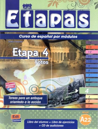 Fotos, Libro del alumno + Libro de ejercicios + CD de audiciones: Niveau A2.2 (Etapas) von Edinumen