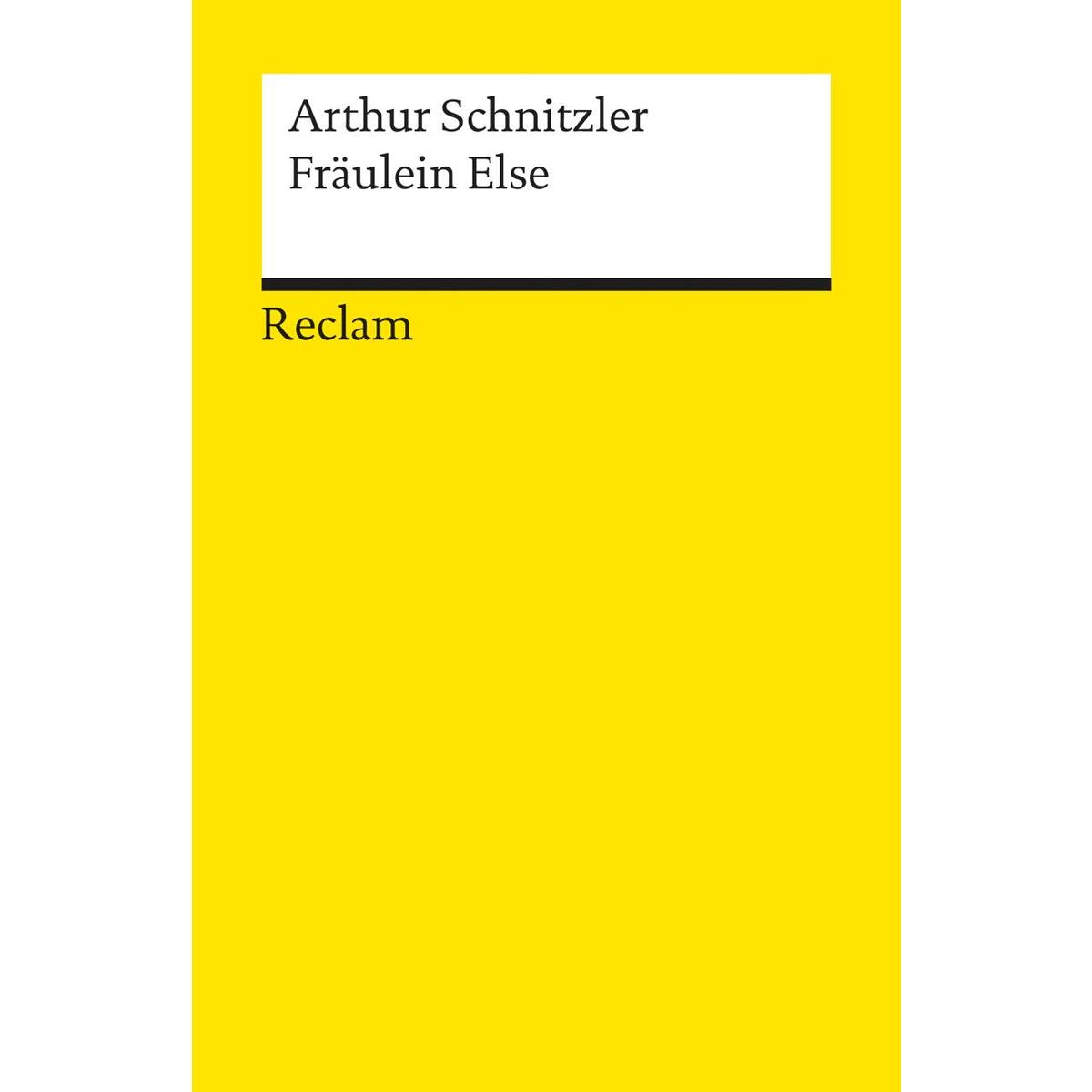 Fräulein Else Fräulein Else von Reclam Philipp Jun.