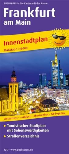 Frankfurt am Main: Touristischer Innenstadtplan mit Sehenswürdigkeiten und Straßenverzeichnis. 1:16000 (Stadtplan: SP) von Publicpress