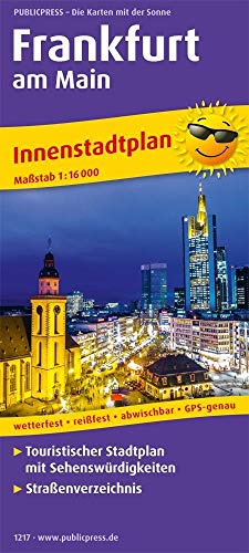 Frankfurt am Main: Touristischer Innenstadtplan mit Sehenswürdigkeiten und Straßenverzeichnis. 1:16000 (Stadtplan: SP) von Publicpress