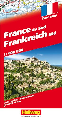 Hallwag Strassenkarte Frankreich Süd 1:600.000: Inkl. Transitpläne, Ortsverzeichnis und Reiseinformationen von Hallwag