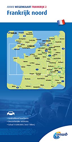 France North road map (2): Frankrijk-Noord (Wegenkaart, Band 2) von ANWB BV, Netherlands