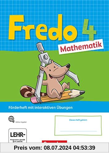Fredo - Mathematik - Ausgabe A - 2021 - 4. Schuljahr: Förderheft mit interaktiven Übungen online