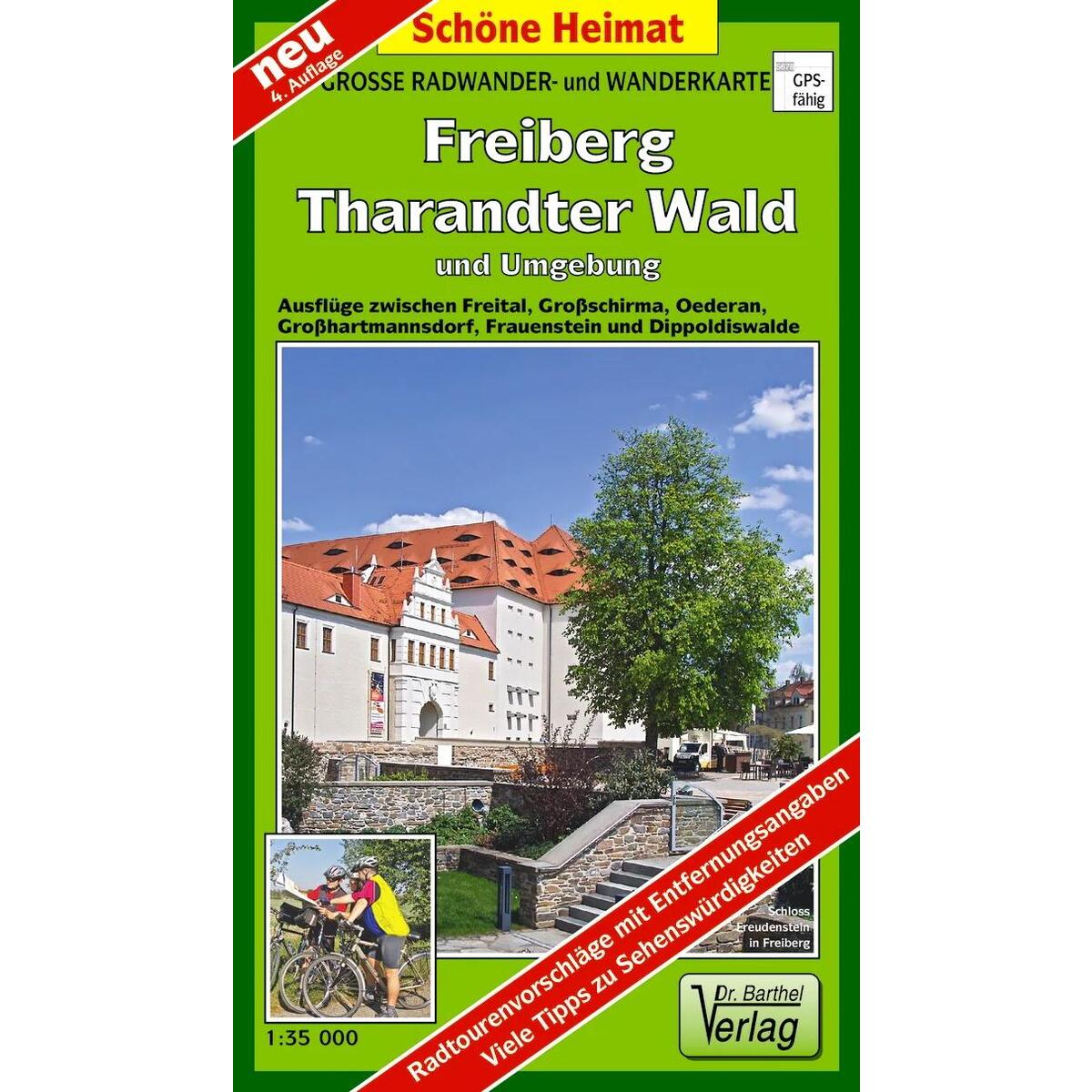 Freiberg Tharandter Wald und Umgebung 1 :35 000. Wander- und Radwanderkarte von Barthel Dr.