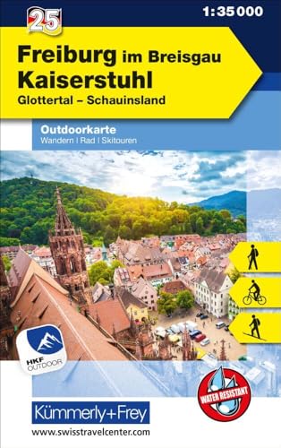 Kümmerly+Frey Outdoorkarte Deutschland 25 Freiburg im Breisgau, Kaiserstuhl 1:35.000: Mit Glottertal und Schauinsland. Touren für Wanderer, Biker und mehr! Free Download von Hallwag Kümmerly+Frey
