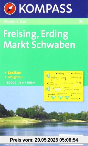 Freising, Erding, Markt Schwaben: Wanderkarte mit Kurzführer und Radwegen. GPS-geeignet. 1:50.000