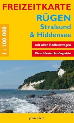 Freizeitkarte Rügen: Mit Stralsund und Greifswald. Mit Ortsregister. Maßstab 1:100.000. (Freizeitkarten: Mit Ortsregister. 1:100.000) von grünes herz
