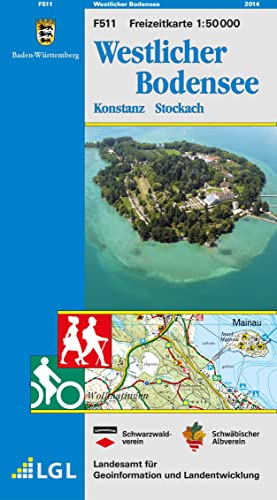 Freizeitkarten Baden-Württemberg 1:50000, F 511: Westlicher Bodensee, Konstanz, Stockach - Wanderwege, Radwege: Konstanz - Stoackach. Mit Wander-, ... Informationen, Wander- und Radwanderungen) von LVA Baden-Wrttemberg