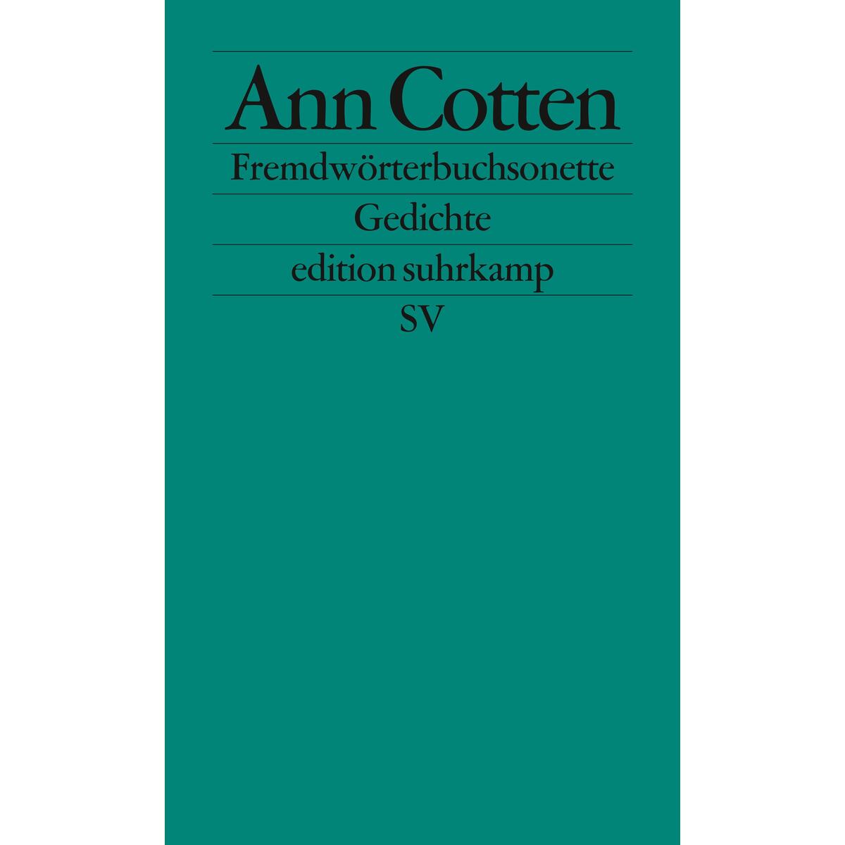 Fremdwörterbuchsonette von Suhrkamp Verlag AG