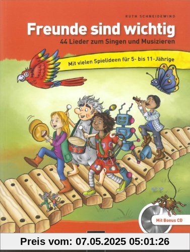 Freunde sind wichtig: 44 Lieblingslieder zum Singen und Musizieren mit vielen Spielideen für KiGa und Grundschule. Mit Bonus-CD Freunde sind wichtig: 44 Lieblingslieder zum Singen und Musizieren mit vielen Spielideen für KiGa und Grundschule. Mit Bonus-CD