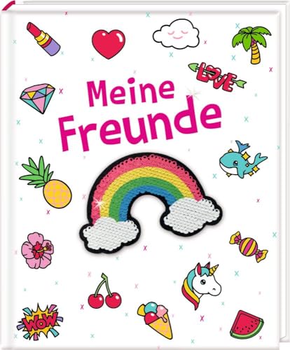 Freundebuch - Funny Patches - Meine Freunde: mit Wendepailletten-Patch