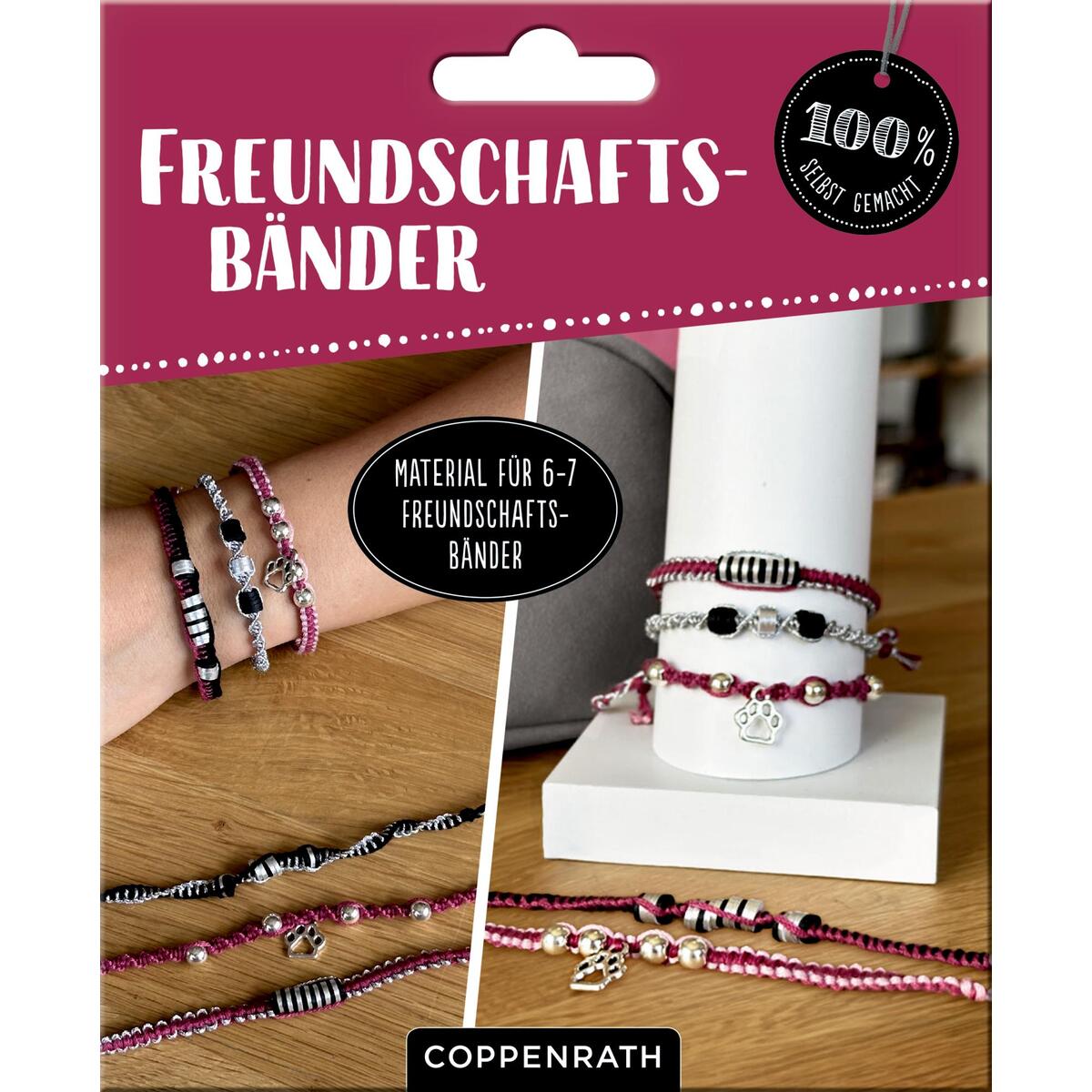 Freundschaftsbänder knüpfen (Roségold/Beige) von Coppenrath