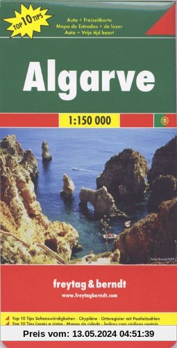 Freytag Berndt Autokarten, Algarve, Top 10 Tips - Maßstab 150.000: Road Map (Freytag & Berndt Road Map)