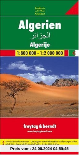 Freytag Berndt Autokarten, Algerien 1:800.000 - 1:2.000.000 (freytag & berndt Auto + Freizeitkarten)