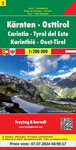 Freytag Berndt Autokarten, Blatt 5, Kärnten - Osttirol - Maßstab 1:200.000 (freytag & berndt Auto + Freizeitkarten)