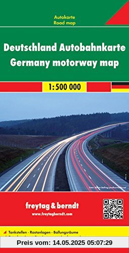 Freytag Berndt Autokarten, Deutschland Autobahnkarte - Maßstab 1:500.000