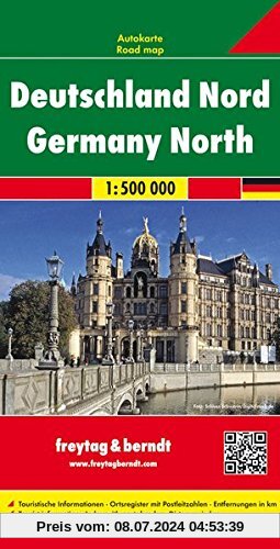 Freytag Berndt Autokarten, Deutschland Nord - Maßstab 1:500 000