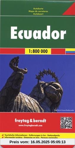 Freytag Berndt Autokarten, Ecuador - Galapagos - Maßstab 1:800 000 (freytag & berndt Auto + Freizeitkarten)