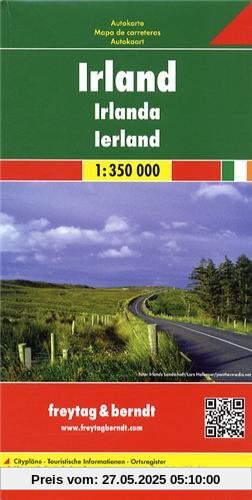 Freytag Berndt Autokarten, Irland - Maßstab 1:350.000 (Freytag & Berndt Road Map)