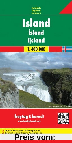 Freytag Berndt Autokarten, Island - Maßstab 1:400 000
