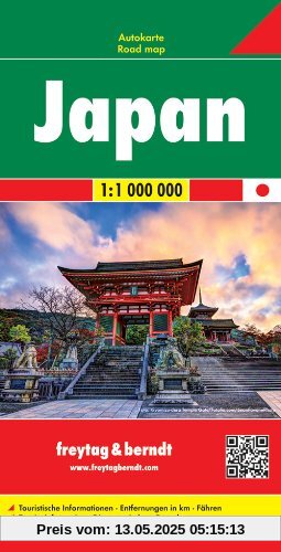 Freytag Berndt Autokarten, Japan - Maßstab 1:1.000.000