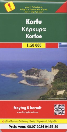 Freytag Berndt Autokarten, Korfu - Maßstab 1:50 000
