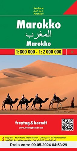 Freytag Berndt Autokarten, Marokko - Maßstab 1:800 000-1:2 000 000