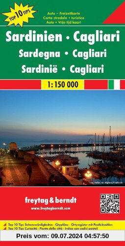 Freytag Berndt Autokarten, Sardinien-Cagliari - Maßstab 1:150 000