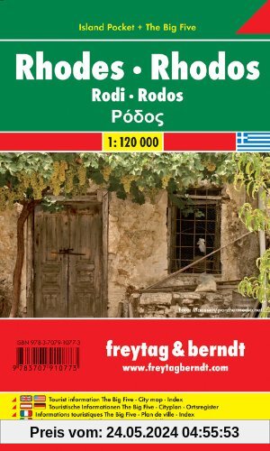 Freytag Berndt Karten, Rhodos, Island Pocket + The Big Five - Maßstab 1:120.000