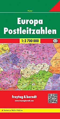 Freytag Berndt Poster, Europa Postleitzahlen - Maßstab 1:3.700.000