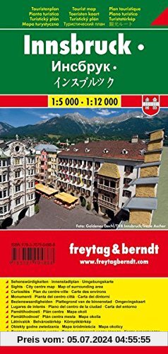 Freytag Berndt Stadtpläne, Innsbruck, Touristenplan - Maßstab 1:5.000 - 1:12.000