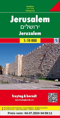 Freytag Berndt Stadtpläne, Jerusalem - Maßstab 1:10.000