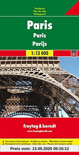 Freytag Berndt Stadtpläne, Paris - Maßstab 1:13 000