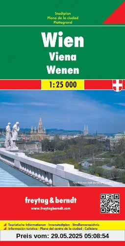Freytag Berndt Stadtpläne, Wien Gesamtplan - Maßstab 1: 25.000