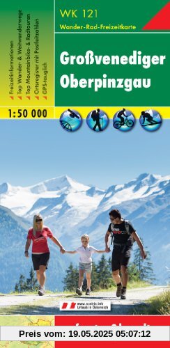 Freytag Berndt Wanderkarten, WK 121, Großvenediger, Oberpinzgau - Maßstab 1:50 000