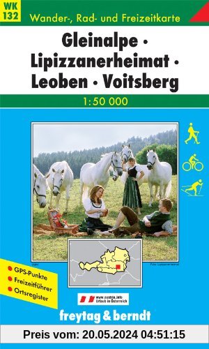 Freytag Berndt Wanderkarten, WK 132, Gleinalpe - Lipizzanerheimat - Leoben -Voitsberg -  Maßstab 1:50.000: Otscher, Mariazell