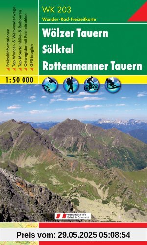 Freytag Berndt Wanderkarten, WK 203, Wölzer Tauern - Sölktal - Rottenmanner Tauern - Maßstab 1:50 000 Freytag Berndt Wanderkarten, WK 203, Wölzer Tauern - Sölktal - Rottenmanner Tauern - Maßstab 1:50 000