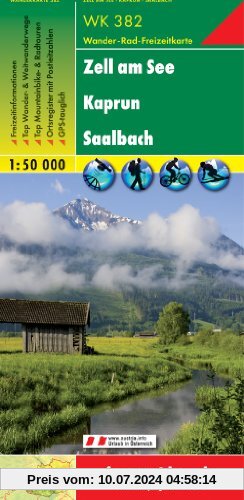 Freytag Berndt Wanderkarten, WK 382, Zell am See - Kaprun - Saalbach - Maßstab 1:50.000