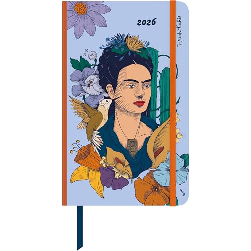 Frida Kahlo Wochen-Notizkalender groß 2026 - Taschen-Kalender 13x21 cm - mit Verschlussband & Falttasche - Weekly von DUMONT